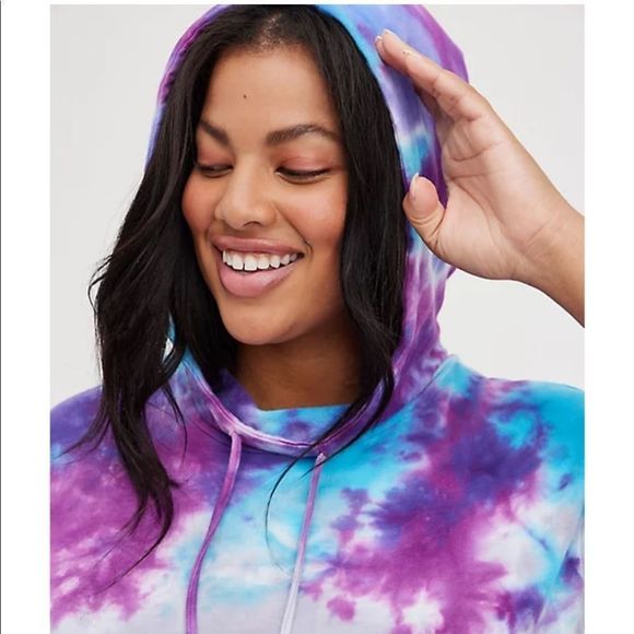 Torrid Tie Dye Hoodie Dress - Picture 5 of 6